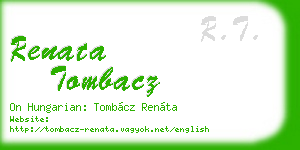 renata tombacz business card