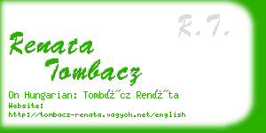 renata tombacz business card